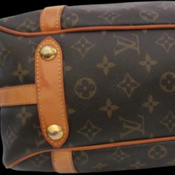 LOUIS VUITTON STRESA MONOGRAM + VACHETTA LEATHER DISCONTINUED LV HANDBAG - Picture 10 of 15